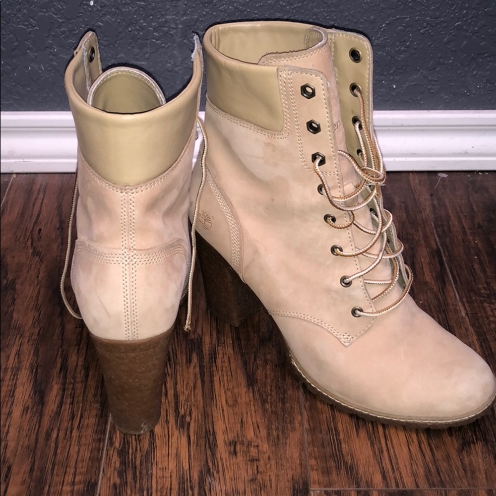 Women heel timberlands boots 10